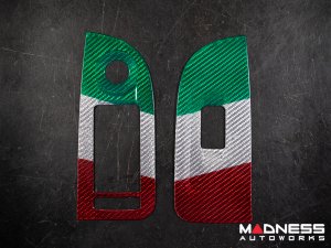 Alfa Romeo Giulia Door Trim - Window Switch Trim Kit - Carbon Fiber - Italian Theme - Feroce Carbon Alfa Romeo Giulia Door Trim - Window Switch Trim Kit - Carbon Fiber - Italian Theme - Feroce Carbon